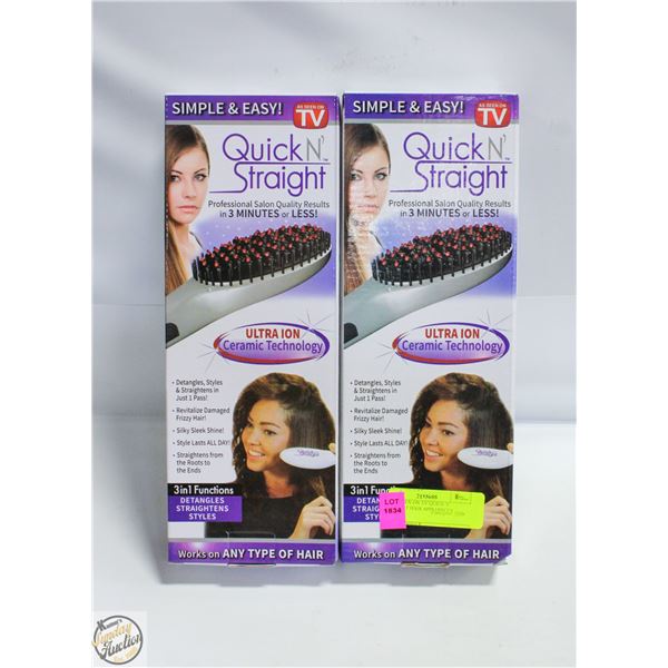 (2) AS SEEN ON TV QUICK N STRAIGHT HAIR APPLIANCES