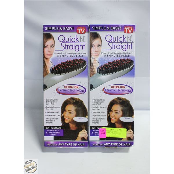 (2) AS SEEN ON TV QUICK N STRAIGHT HAIR APPLIANCES