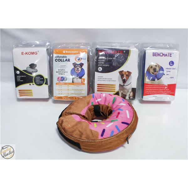 5 BENCHMATE INFLATABLE MEDICAL DOG DONUT COLLARS