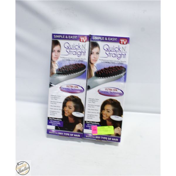 (2) AS SEEN ON TV QUICK N STRAIGHT HAIR APPLIANCES