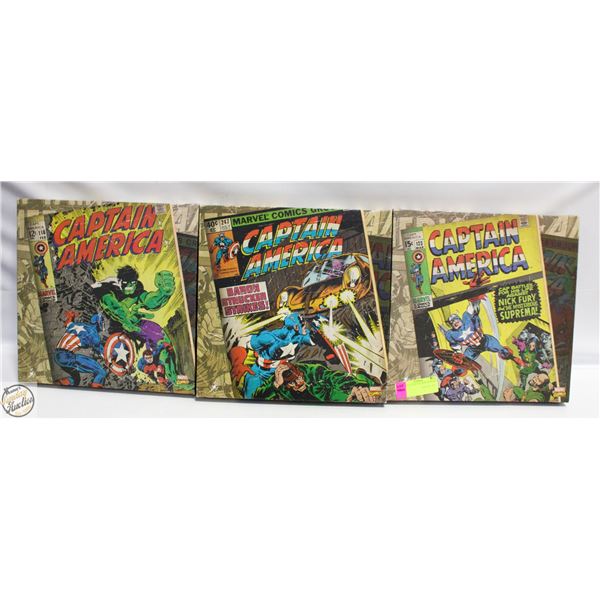 3 MARVEL COMICS CANVAS PRINTS