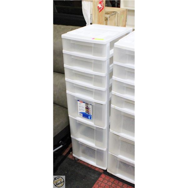 7 DRAWER STERILITE BIN ON WHEELS