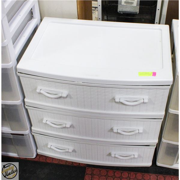 3 DRAWER STORAGE BIN ON WHEELS GRACIOUS LIVING