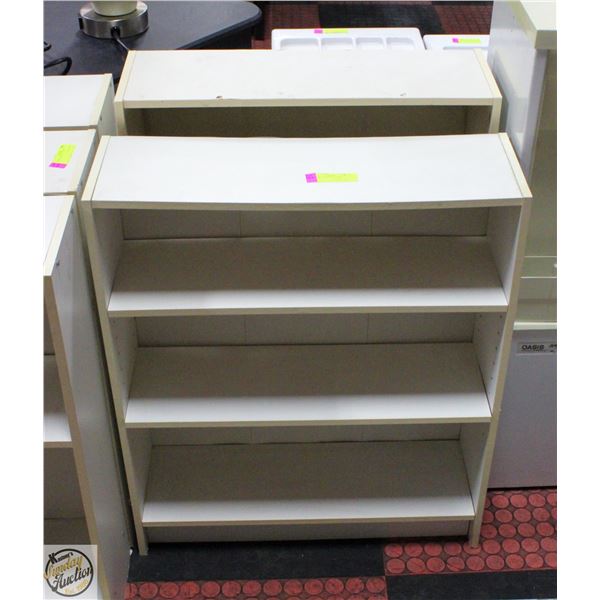 2 WHITE B\SHELVING UNITS