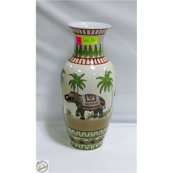 LARGE ELEPHANT VASE - 16" X 7" ROUND