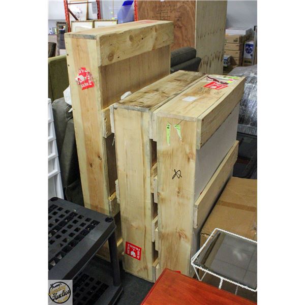 LOT OF 3 NEW OLD STOCK WOODEN CRATED