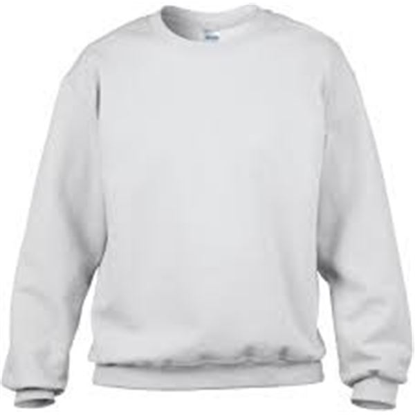 NEW GILDAN XL WHITE SWEATER