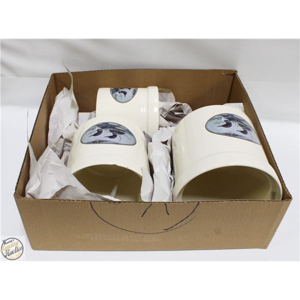 VINTAGE DUCKS UNLIMITED "LOONS" CANISTERS- MINOR