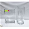 Image 1 : HEAVY GLASS VASES LOT OF 2