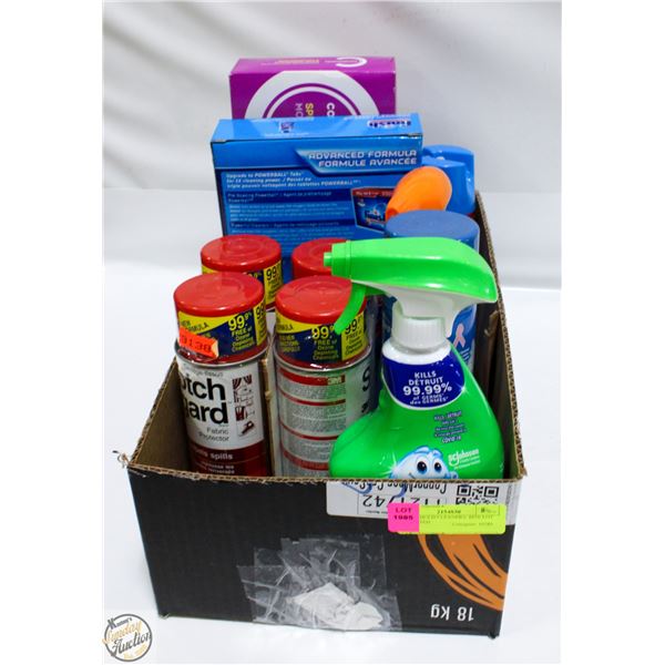 HOUSEHOLD CLEANERS- BOX LOT ASSORTED