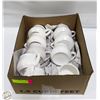 Image 1 : WHITE STONEWARE SOUP MUGS- LOT OF 9
