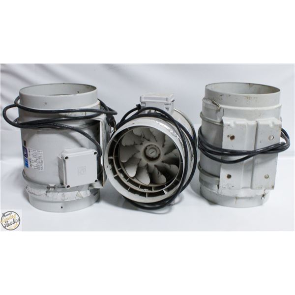 3 COMMERCIAL BLOWER FANS