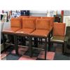 Image 1 : SET OF 7 BURNT ORANGE ARMLESS CHAIRS