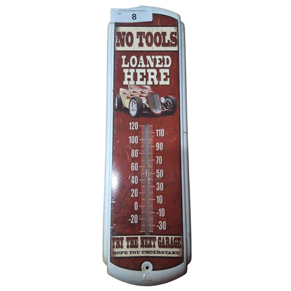 Mancave metal thermometer working 17"