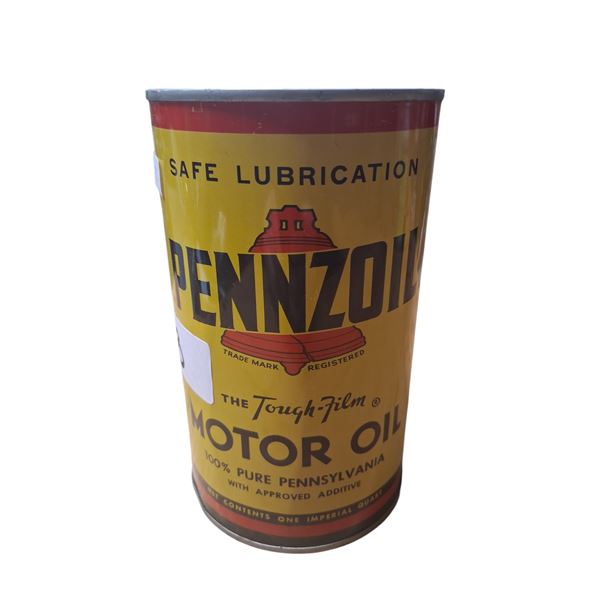 Very nice vintage Pennzoil quart tin