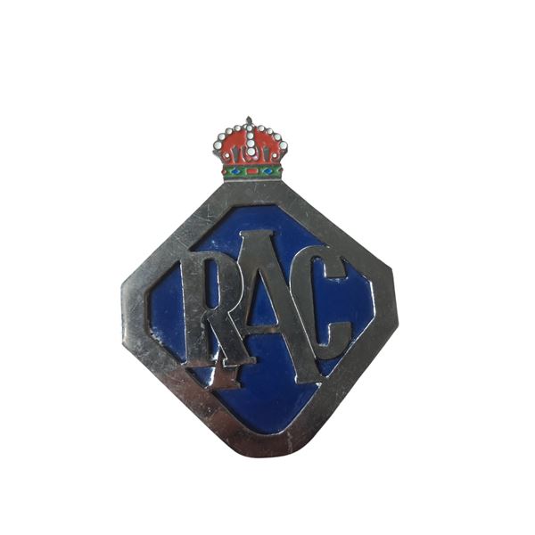 Vintage license plate topper RAC 3"
