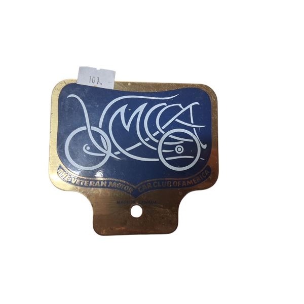 Very nice vintage Veterans Motor Car Club of America plate topper 4"