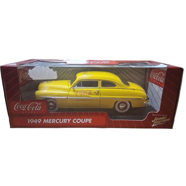 NIB Coca-Cola brand 1947 Mercury coupe 1:18 scale Johnny Lightning