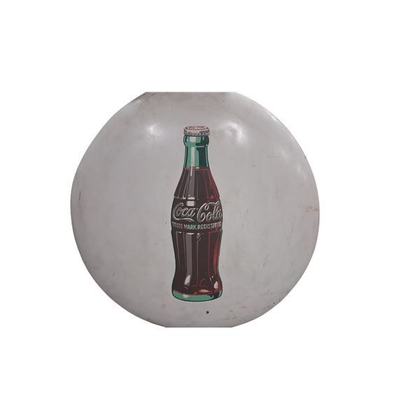 36" white Coke button, bottle has been repainted, nice work