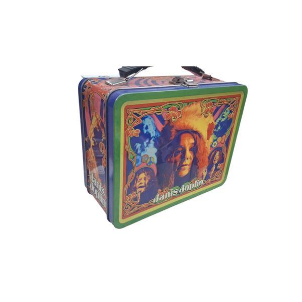 Vintage Janis Joplin lunch box with great graphics 8.5"x7"x4"