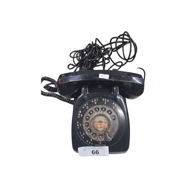 Vintage rotary phone black
