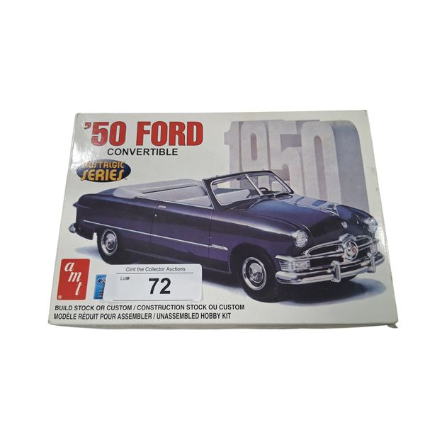 Vintage 1950 Ford convertible model kit