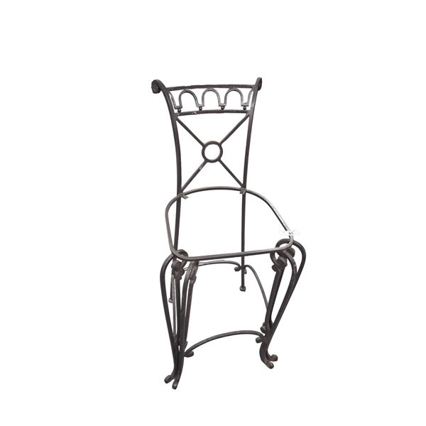 Very cool hand made wrought iron chair frame, 44" tall
