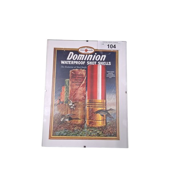 Vintage framed Dominion Shells advertisement 11"x8.5"