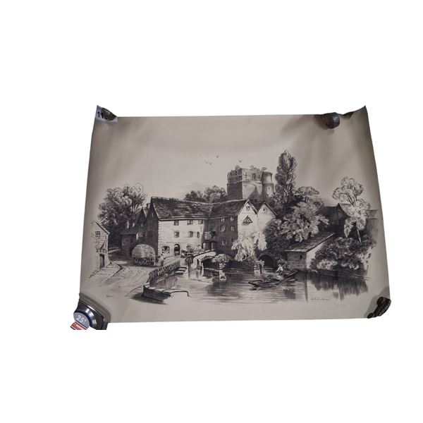 2 English engraving posters 22"x 15"