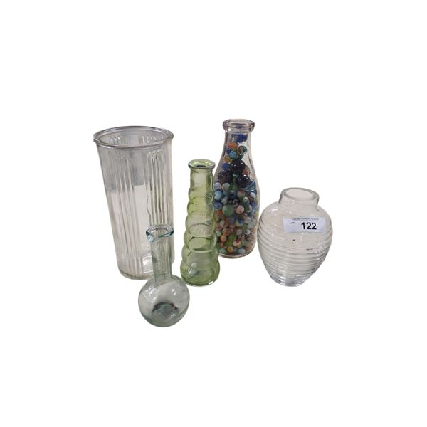 Misc lot of vases & marbles