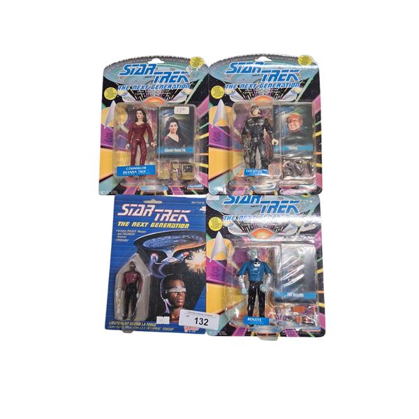 4 vintage Star Trek action figures NIB