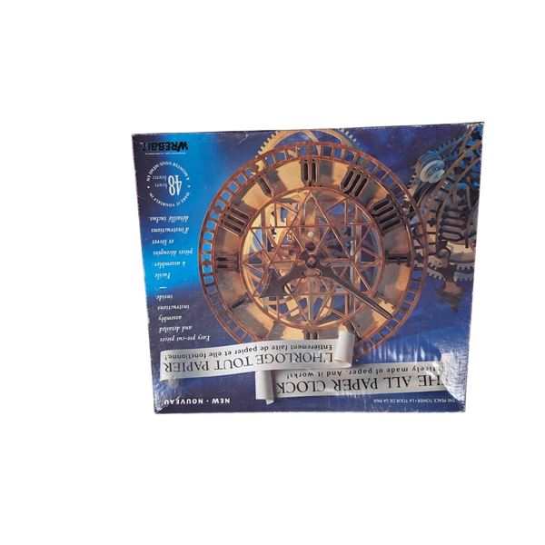 Vintage all paper clock model kit in box