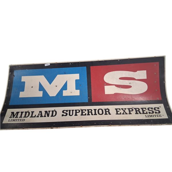 2 1950s Midland Superior Express signs on heavy sign board 78"x32" each