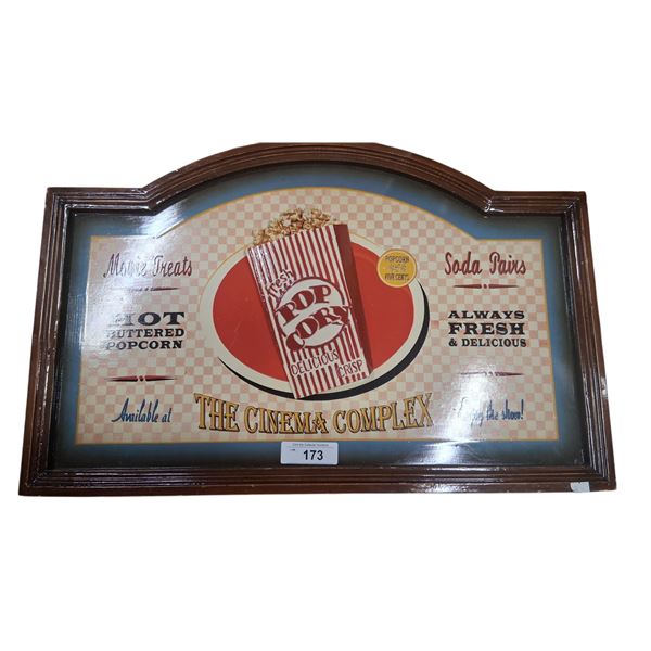 Wooden cinema sign 27"x18"