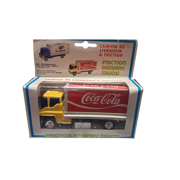 NOS 1970 Coca-Cola friction delivery truck 5.5"x2.5