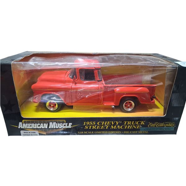 NIB American Muscle 1955 Chevy truck street machine 1:18 scale