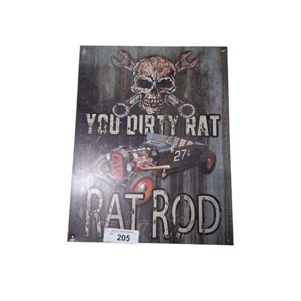 Tin car sign 16"x12"