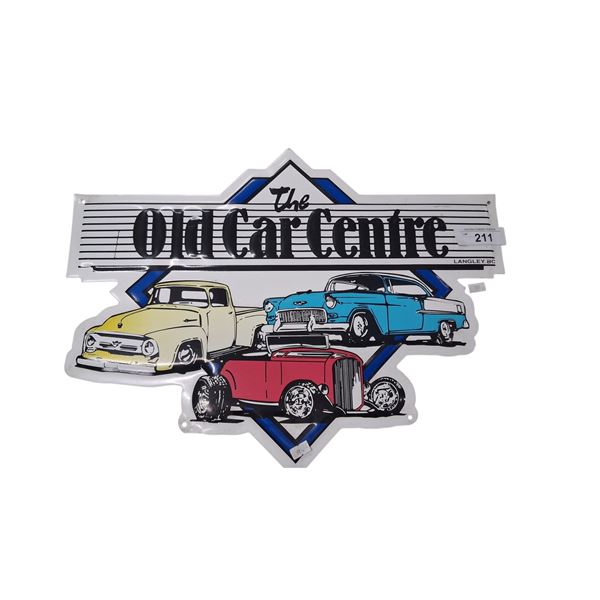 Tin car sign 21"x16"