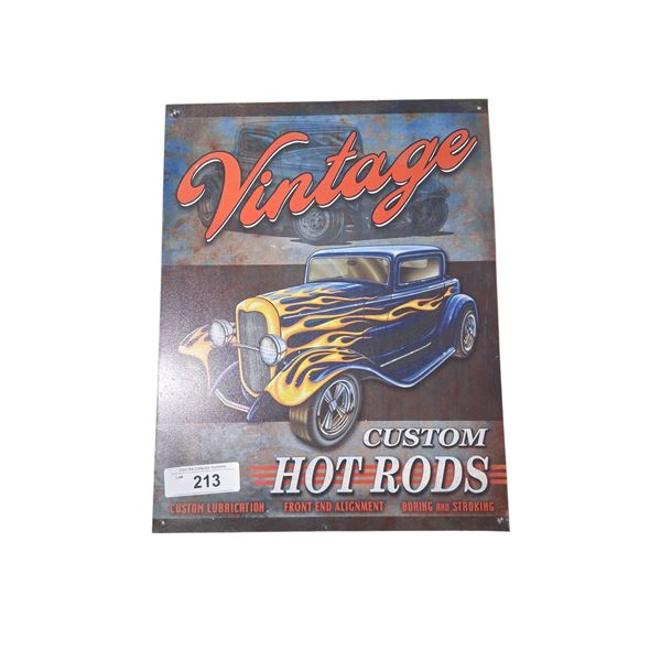 Tin car sign 16"x12"