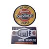 Image 1 : 2 tin car signs