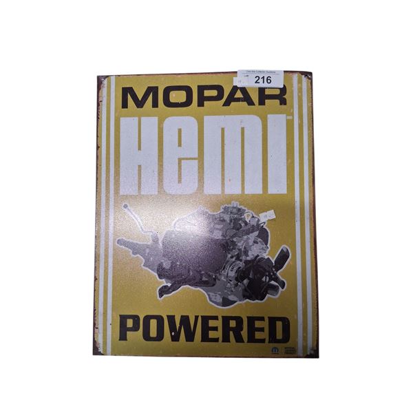 Tin car sign 16"x12"