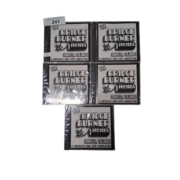 5 sealed Bridge Burner Vancouver BC punk rock CDs