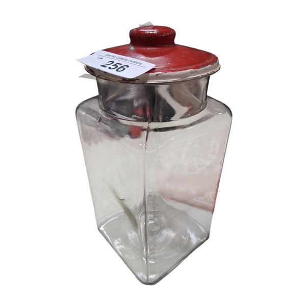 1940s large candy store jar 10.5"
