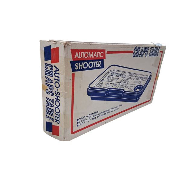 Vintage craps table game in box 22"x12"x4"