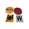 Image 1 : 4 aluminum road signs, largest is 15" dia