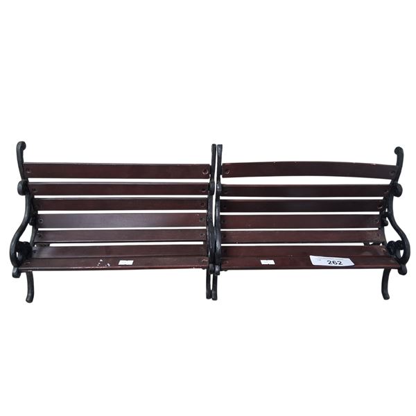 Pair of miniature park benches, well built 12.5" each
