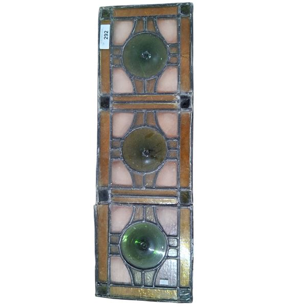 Beautiful stained glass windown needs TLC 30.5"x10"