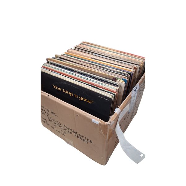 Box of approx 75 record albums