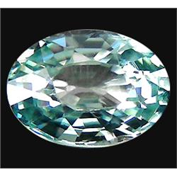 1.30ct Top AAA Oval Cut Blue Green Zircon  (GEM-15123)