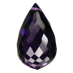 20.90ct Purple Briolette Drill Amethyst Appraisal Estimate $725 (GEM-13961A)